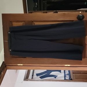 Women pin striped pants